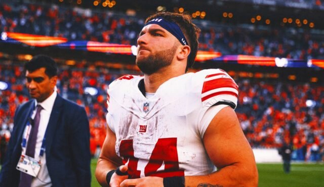 Giants RB Cam Skattebo eliminado com lesão no tornozelo contra Eagles e levado ao hospital
