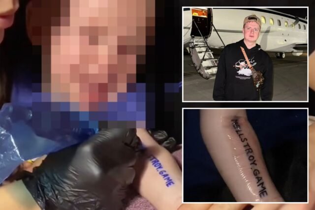 Pais acusados ​​de 'tatuar' bebê gritando para concurso doente do TikTok quebram o silêncio e dizem que o menino só chorou porque estava CANSADO
