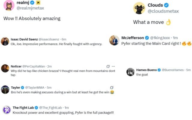 "What A Move" - ​​os fãs reagem quando Joe Pyfer ganha uma vitória de retorno sobre o abus magomedov no UFC 320
