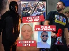 ‘Gangsters’ britânicos que trabalham para a ‘Máfia Irlandesa’ são presos por policiais colombianos fortemente armados 'Gangsters' britânicos que trabalham para a 'Máfia Irlandesa' são presos por policiais colombianos fortemente armados