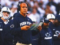 James Franklin supostamente está em negociações com Virginia Tech para ser o próximo treinador principal James Franklin supostamente está em negociações com Virginia Tech para ser o próximo treinador principal